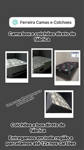 Colchões e box direto de fábrica até 12x nos cartões