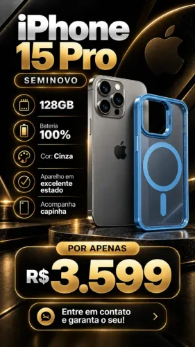 IPHONE 15 PRO 128GB - SEMINOVO