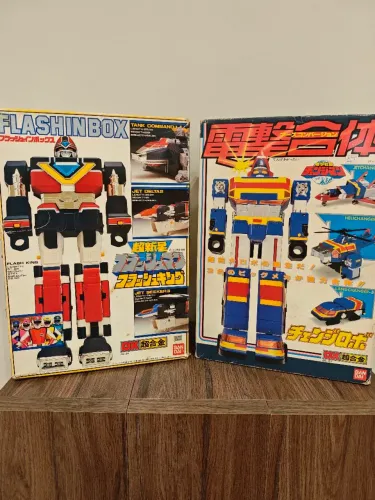 Flashking e Change Robô Bandai 1985/86