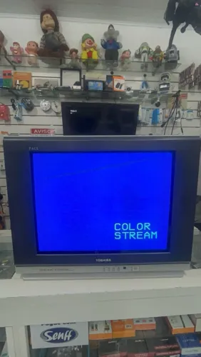 Tv crt tubo Toshiba face 21 polegadas av e vídeo componente