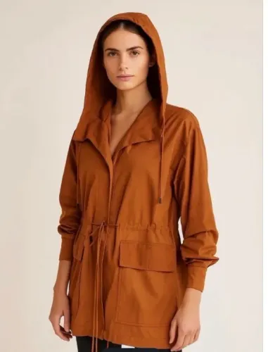 Linda Parka marrom caramelo usada 2x Lenny Niemeyer TAM M