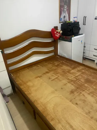 Base Cama de Casal de Madeira Maciça