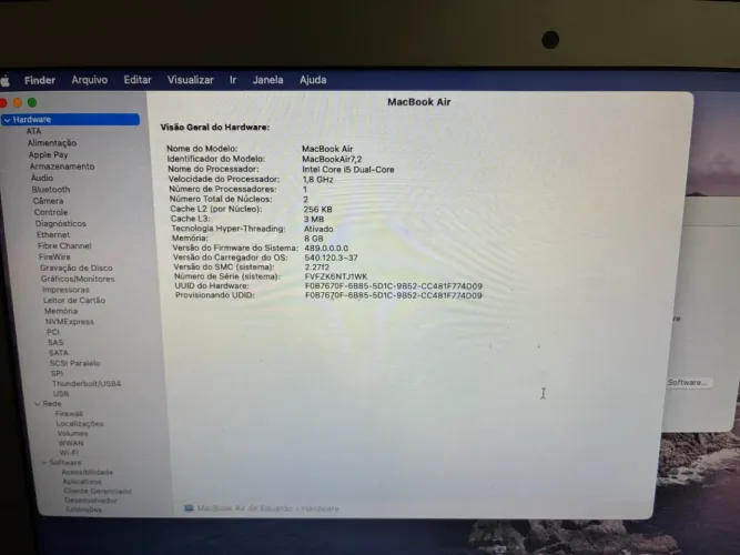 MACBOOK AIR 2017 i5 8gb 