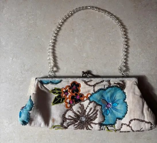Bolsa Clutch Vintage Bordada