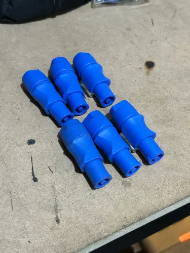 Kit 10 Plug Speakon Powercon Power In 3 Polos 20a Azul Azul