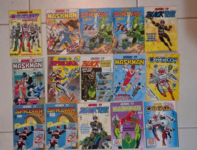 [SÓ VENDA] Coleção Gibi - Heróis da TV - Kamen Raider - Spielvan - Maskman - Cybercops