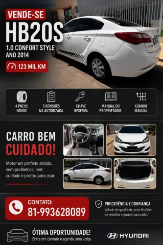 Hyundai HB20S C.plus/c.style1.0 Flex 12V Mec. 4P 2014