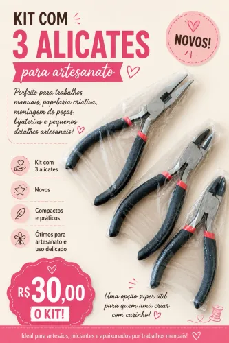 Conjunto alicate para artesanatos