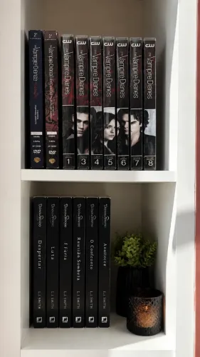 Coleção de livros e DVDs de Diário de um vampiro 