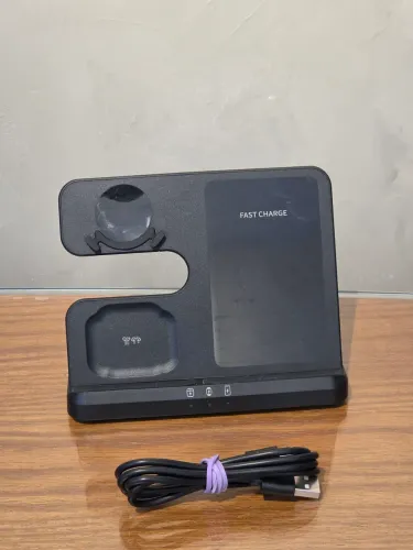 Base Carregador Sem Fio Para Samsung Galaxy Watch S23 S24 S25 S26 buds Cor Preto