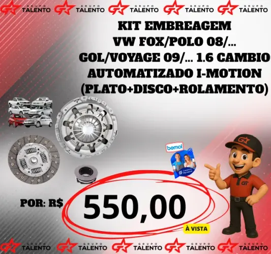 KIT EMBREAGEM CAMBIO AUTOMATIZADO