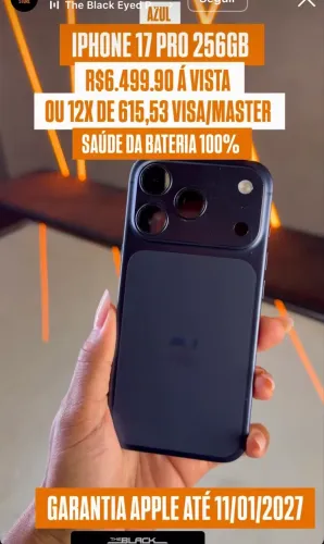 17 PRO AZUL DE 256GB ( GARANTIA APPLE )