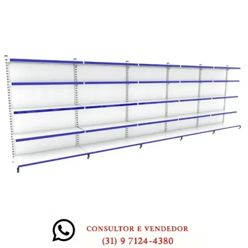 Gondola de Parede Branca 1,0x1,7 Polar