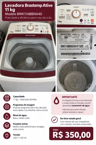 Máquina de Lavar Brastemp - Precisa de reparo