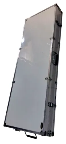 CASE P/TECLADO (UNIVERSAL) 120X41X10 MADEIRA/FÓRMICA BRANCA C/4 TRAVAS