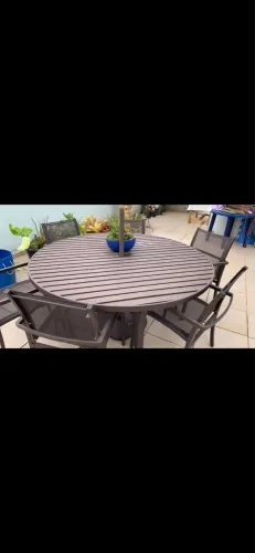 Conjunto móveis área externa Deck Home ótimo estado