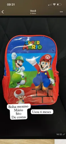 Vendo mochila infantil novinha