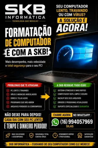 Formatação e Otimizações do seu Computador