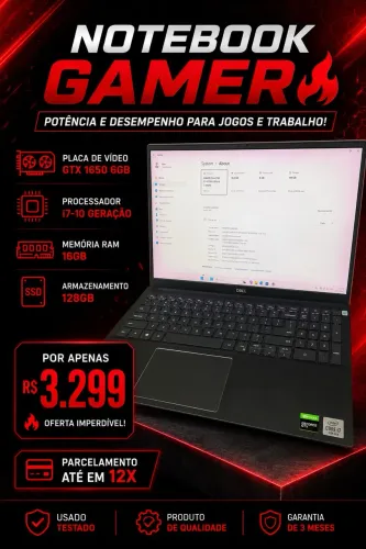 Notebook Dell vostro 7500 gamer 