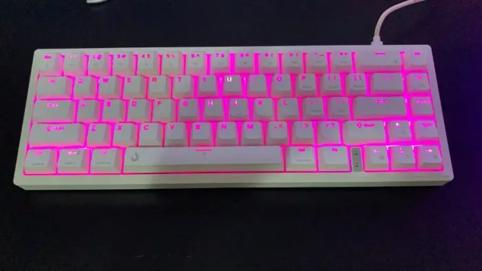 teclado gamer rise mode GM1 PRO branco