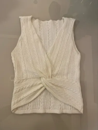 Cropped de trico branco