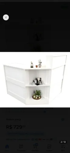 Balcão de Loja - Balcão de Atendimento em L Branco