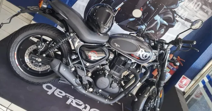 Ponteira de escapamento + Protetor Royal Enfield - HUNTER 350 - ORIGINAL