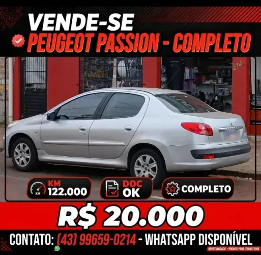 Peugeot 207 Sedan Passion XR 1.4 Flex 8V 4P 2010