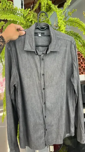 CAMISA SOCIAL CINZA P 