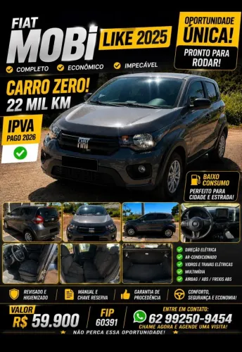 Vendo Fiat mobi 62 mil