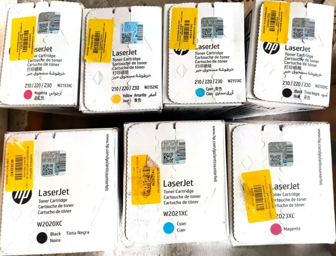 Toner Hp w2020/w2152 CMYK lacrados originais kit c/7pcs