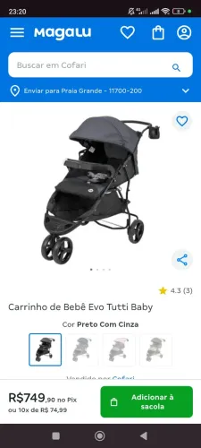 Carrinho de bebê Tutti Baby Evo