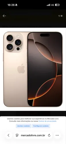 Vende-se um iPhone 16 pro max 