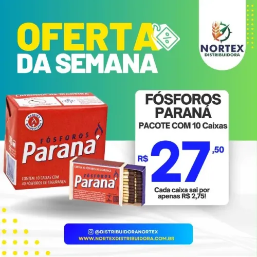 Fósforos Paraná ? Pacote com 10 Caixas