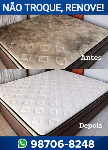 SOFÁ, CAMA, ESTOFADOS NO GERAL. HIGIENIZAÇÃO