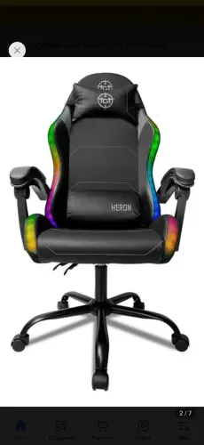 Cadeira Gamer Escritório Ergonômica Luzes