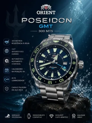 Relógio Orient Poseidon GMT 