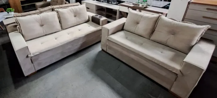Sofá Conjunto 3x2 Lugares Compacto. Produtos Novos Direto de Fábrica P/Sua Casa.