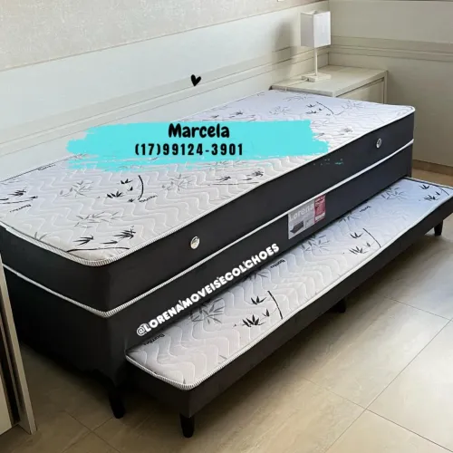 Cama Box Solteiro Conjugada Com Auxiliar