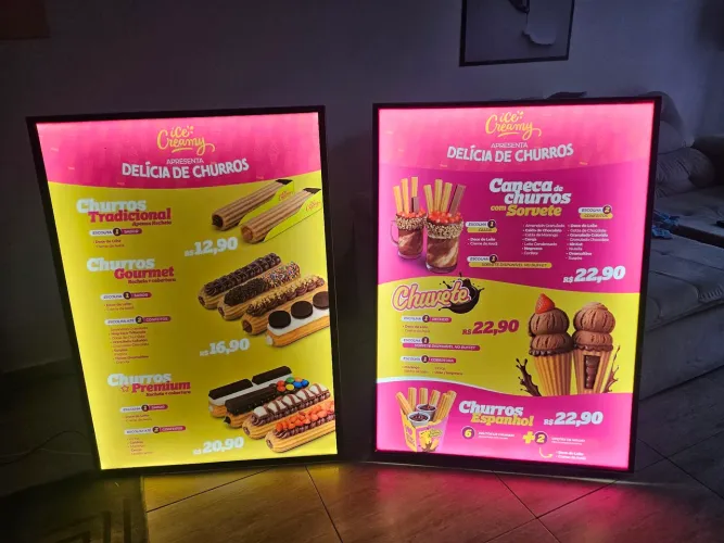 Letreiro Banner Retroiluminado Led 1,10 X 0,80