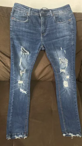Calça jeans skinny N40 modelo jogador 