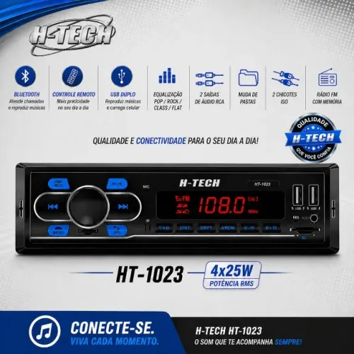 Radio MP3 HTECH Bluetooth 2 USB 