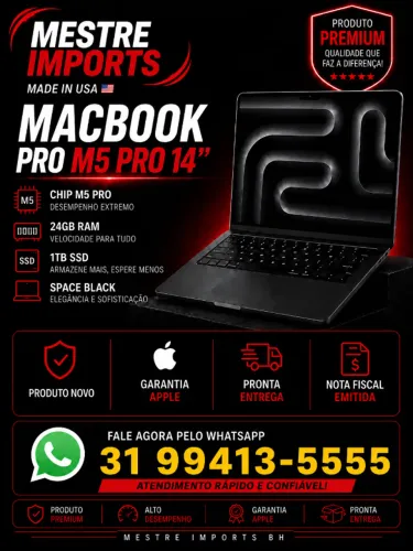 MACBOOK PRO M5 PRO 14 NOVO LACRADO