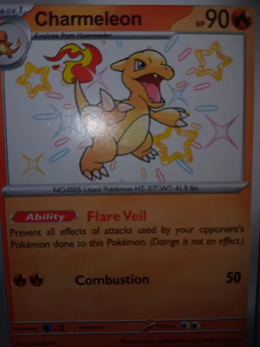 Cartas pokémon do charmilion de colecionador 