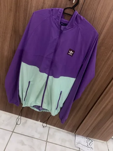 Jaqueta Corta-Vento Adidas Originals Dekum Packable - Roxo e Menta