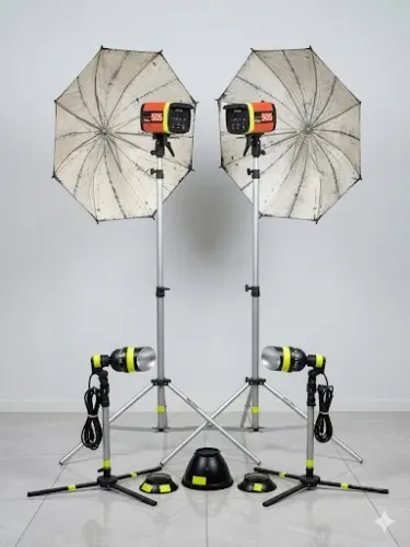 Kit completo iluminação de estúdio fotográfico