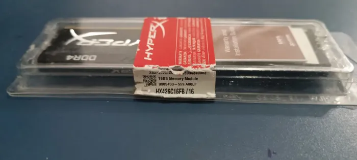 Memória RAM 16 GIGAS DDR4 2666MHz CL16 Hyper X