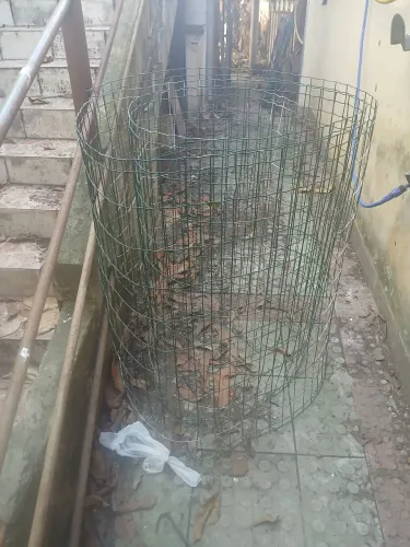 tela soldada revestida em PVC verde