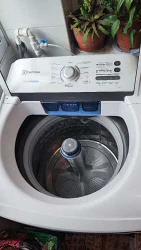 Máquina de Lavar Electrolux 15kg Branca Essential Care com Cesto Inox e Jet&Clean (LED15)