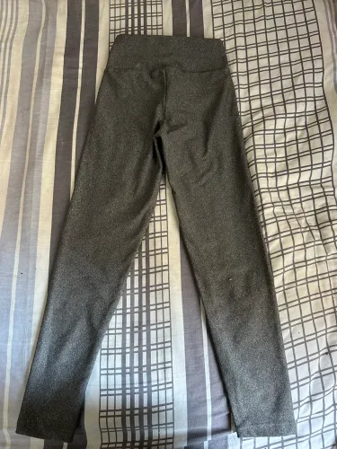 Calça Legging Cinza Mescla Cós Alto Feminina
